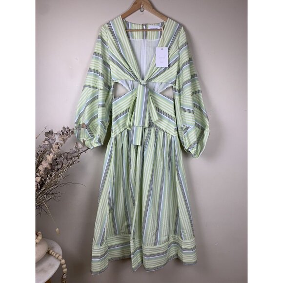 NWT! SIGNIFICANT OTHER Nola Maxi Dress in Avocado Stripe Size 6 - Picture 15 of 16